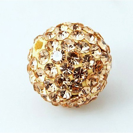 Round Grade A Pave Disco Ball Beads X-RB-H258-10MM-362-1
