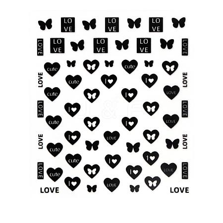 3D Black Transfer Stickers Decals MRMJ-R090-59-DP3223-1