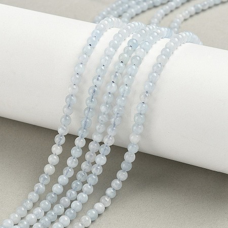 Natural Aquamarine Beads Strands G-D327-B01-4mm-1