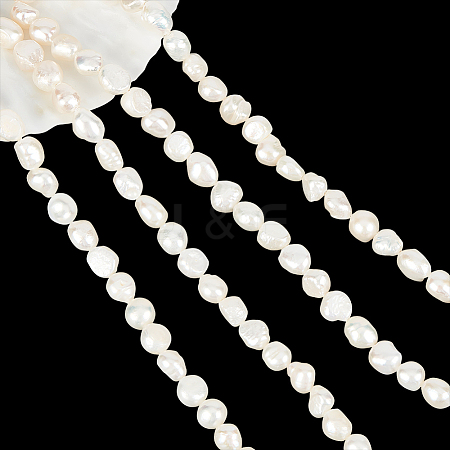  2 Strands Natural Cultured Freshwater Keshi Pearl Beads Strands PEAR-NB0002-22-1