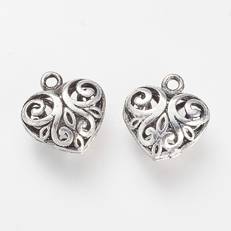 Brass Hollow Charms X-KK-R037-30AS-1
