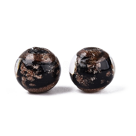 Handmade Gold Sand Lampwork Beads LAMP-N045-01C-02-1