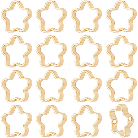 60Pcs Rack Plating Alloy Bead Frames FIND-BBC0002-34-1