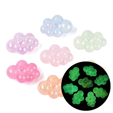 Luminous UV Plating Acrylic Beads OACR-Q204-18-1