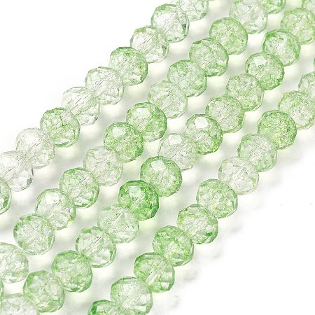 Crack Glass Beads Strands GLAA-M049-01K-1