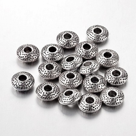 Tibetan Style Alloy Spacer Beads X-TIBEB-R011-AS-FF-1