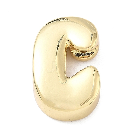Brass Initial Beads KK-B167-27G-01C-1