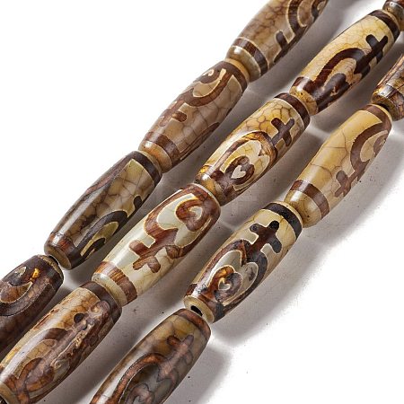 Tibetan Style dZi Beads Strands G-A024-01Z-1