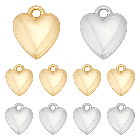 10Pcs 2 Colors Brass Charms KK-WR0001-73-1