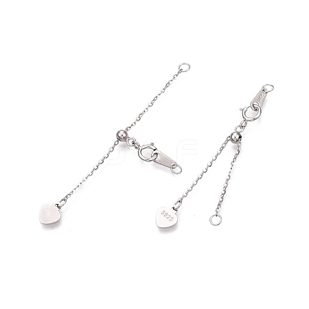 Anti-Tarnish 925 Sterling Silver Chain Extenders STER-N016-42P-1