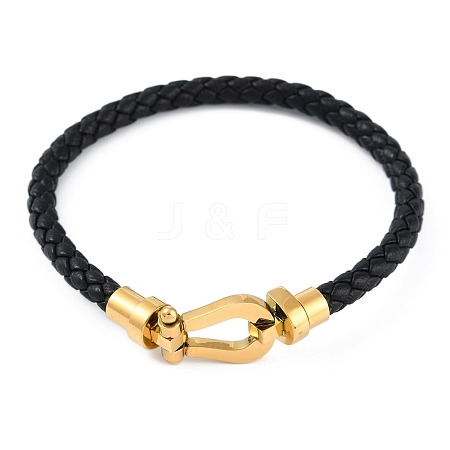 Braided Microfiber Leather Cord Bracelets BJEW-P328-04G-1