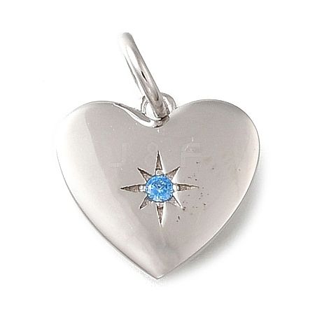 925 Sterling Silver Micro Pave Clear Cubic Zirconia Charms STER-V001-01P-03-1