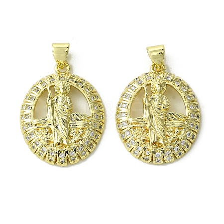 Brass Micro Pave Cubic Zirconia Pendants KK-H472-53H-G-1