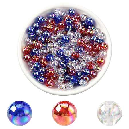 900Pcs 3 Colors Transparent Acrylic Beads MACR-FS0002-23-1