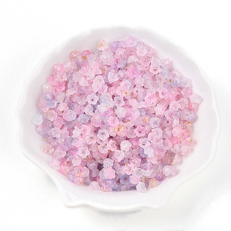 Frosted Transparent Acrylic Beads X-OACR-N137-72C-1