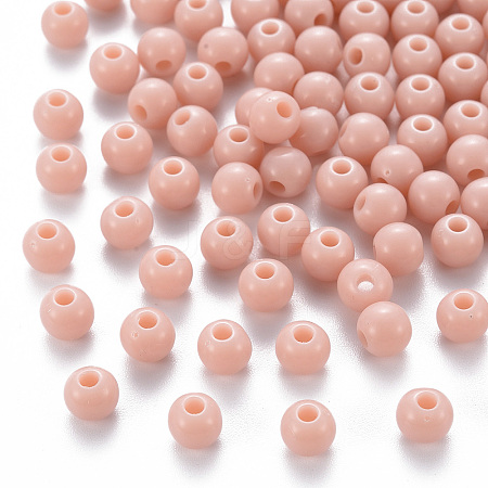 Opaque Acrylic Beads MACR-S370-C6mm-34-1