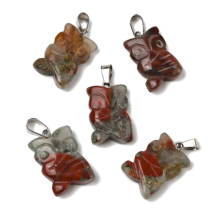 Natural African Bloodstone Pendants G-B127-09P-05-1