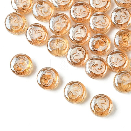 Electroplate Glass Beads EGLA-YW0005-02C-1