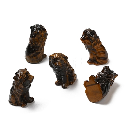 Natural Tiger Eye Sculpture Display Decorations DJEW-Q002-01G-1