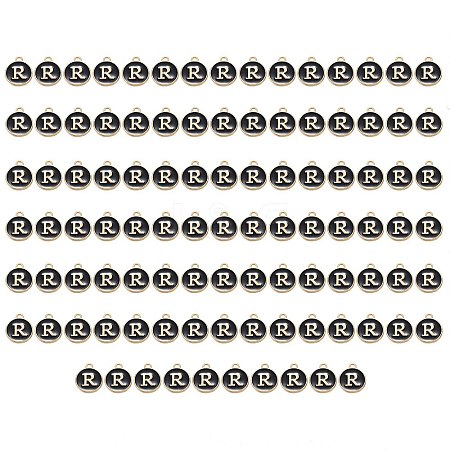 Golden Plated Enamel Alloy Charms ENAM-SZ0001-26B-R-1