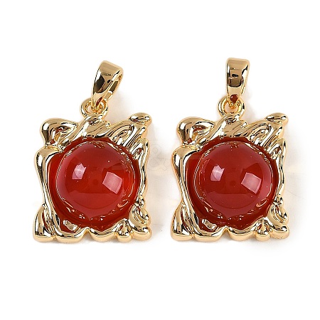 Natural Carnelian(Dyed & Heated) Pendants KK-P283-52G-1