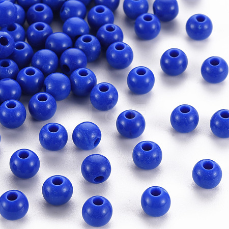 Opaque Acrylic Beads MACR-S370-C6mm-10-1