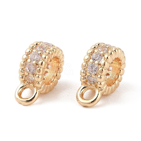Brass Pave Clear Cubic Zirconia Beads LS-KK-N256-08G-A-1