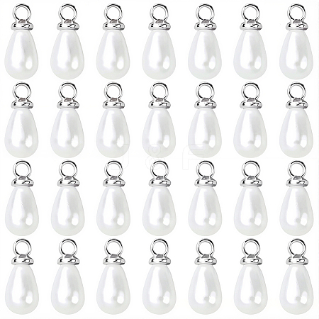 96Pcs ABS Plastic Imitation Pearl Pendants KY-SC0002-32P-1