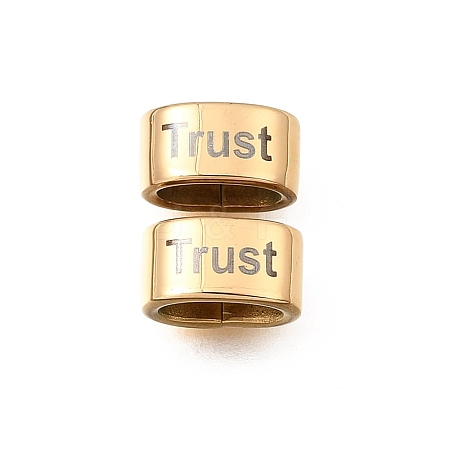 304 Stainless Steel Large Hole Beads STAS-H263-02G-01-1