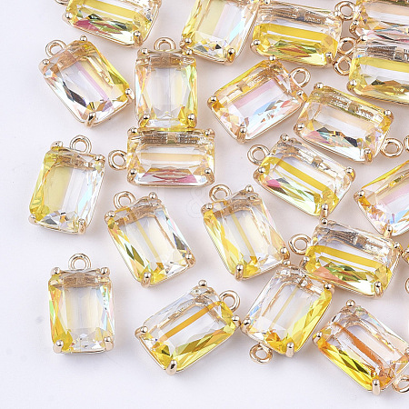 Transparent Glass Pendants X-GLAA-T007-20E-1