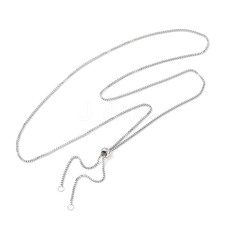 Tarnish Resistant Stainless Steel Slider Necklace Making X-AJEW-JB00476-1