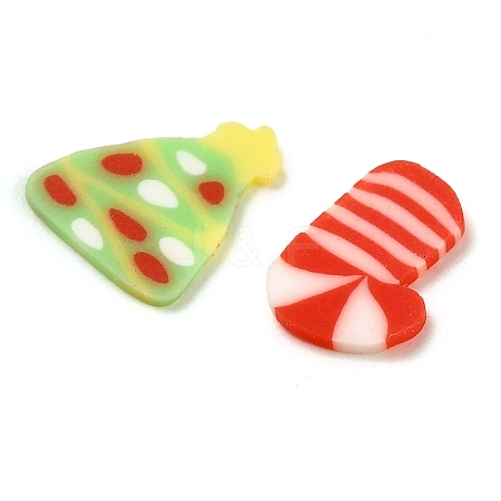 Christmas Theme Handmade Polymer Clay Cabochons CLAY-Q004-06A-1