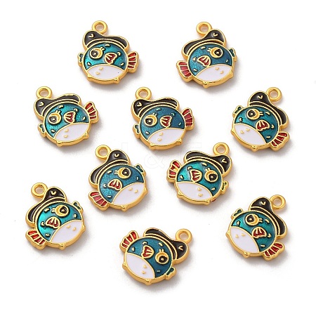 Alloy Enamel Pendants ENAM-B056-05G-01-1