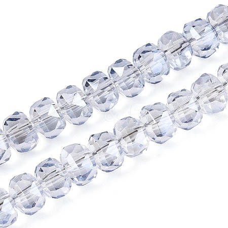 Electroplate Transparent Glass Beads Strands EGLA-N022-05B-C11-1