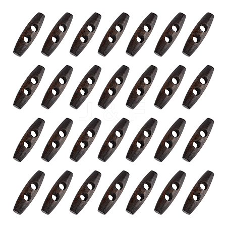 Unicraftale 50Pcs 2-Hole Wood Buttons BUTT-UN0001-28A-01-1