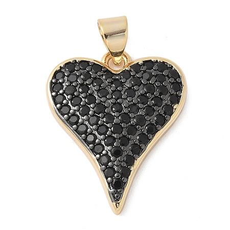Brass Micro Pave Cubic Zirconia Pendants X-KK-K298-15C-G-1