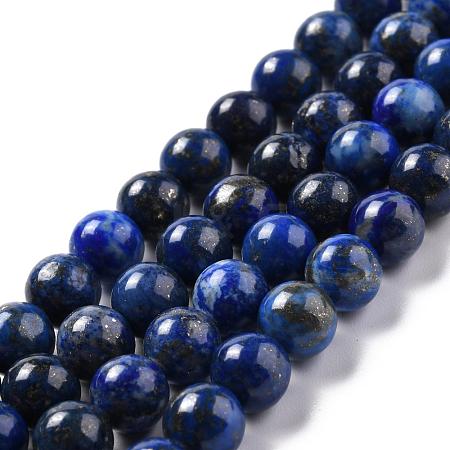 Natural Lapis Lazuli Bead Strands G-G953-04-8mm-1