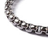304 Stainless Steel Box Chain Bracelets BJEW-D400-05-2