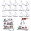 Folding Rectangle PET Plastic Portable Cupcake Gift Storage Box CON-WH0085-137A-1
