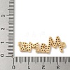 Mother's Day Brass Micro Pave Clear Cubic Zirconia Connector Charms KK-K378-12G-3