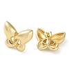 Butterfly Rack Plating Brass Stud Earrings for Women EJEW-A045-03G-1