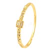 304 Stainless Steel Pave Clear Cubic Zirconia Hinded Bangles for Women WGD2A09-01-3