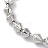 Non-Tarnish 304 Stainless Steel Bicone Beaded Bracelets for Women BJEW-B092-03P-3