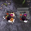 Halloween Theme Cat Shape Plastic Cookies Bags PW-WG41F98-07-1