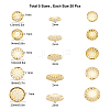 SUNNYCLUE 100Pcs 5 Style Brass Finger Ring/Brooch Sieve Findings KK-SC0002-66-2