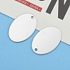 201 Stainless Steel Oval Stamping Blank Tag Pendants STAS-R064-03-6