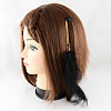 Dyed Feather Iron Snap Hair Clips PHAR-R119-02-2
