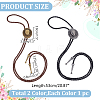 2Pcs 2 Colors Western Zinc Alloy Bolo Tie Cowboy Hat Lariat PU Leather Cord Necklaces NJEW-WR0001-03-2