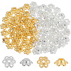 400Pcs 2 Colors Alloy Bead Caps FIND-PA0001-09-1