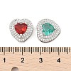 Brass Micro Pave Cubic Zirconia Slide Charms ZIRC-I068-17P-3